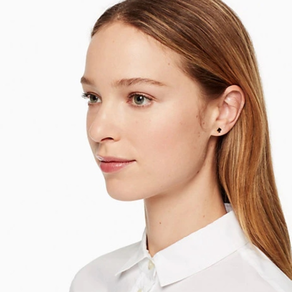 Kate Spade signature Spade mini earrings.